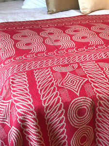 Vintage Sari Kantha Quilt