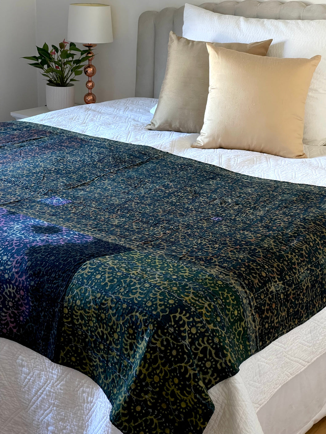 Indigo Kantha Quilt