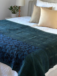 Indigo Kantha Quilt