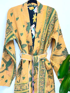 Vintage Kantha Kimono Robe