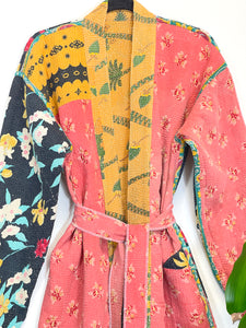 Vintage Kantha Kimono Robe