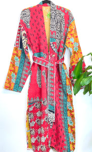 Vintage Kantha Kimono Robe