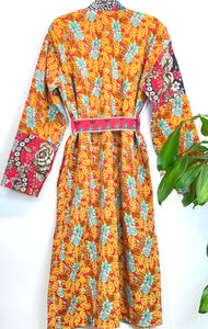 Vintage Kantha Kimono Robe