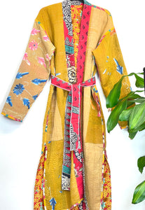 Vintage Kantha Kimono Robe