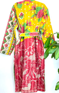 Vintage Kantha Kimono Robe