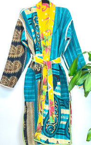 Vintage Kantha Kimono Robe