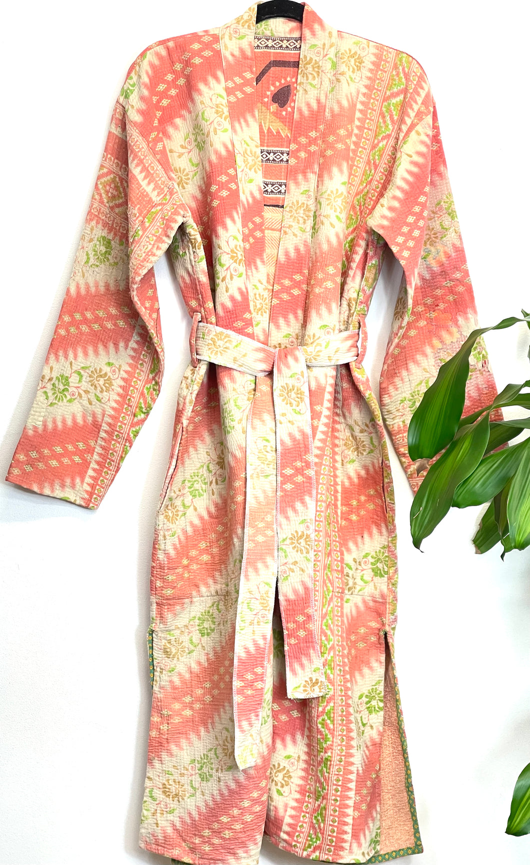 Vintage Kantha Kimono Robe