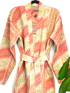 Vintage Kantha Kimono Robe