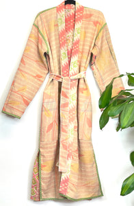 Vintage Kantha Kimono Robe