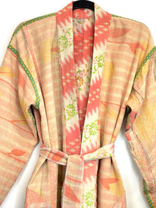 Vintage Kantha Kimono Robe