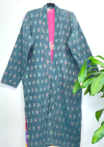 Vintage Kantha Kimono Robe