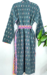 Vintage Kantha Kimono Robe