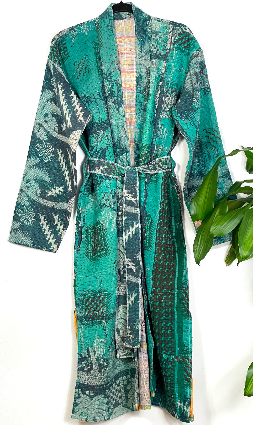 Vintage Kantha Kimono Robe