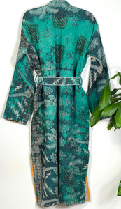 Vintage Kantha Kimono Robe