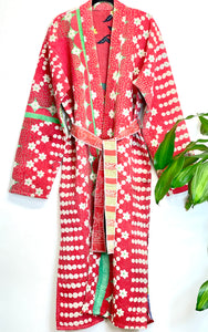 Vintage Kantha Kimono Robe