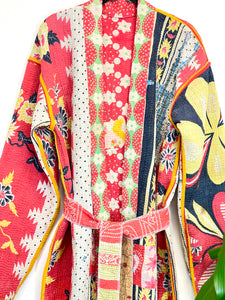 Vintage Kantha Kimono Robe