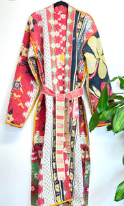 Vintage Kantha Kimono Robe