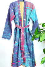 Load image into Gallery viewer, Vintage Sari Kimono Robe
