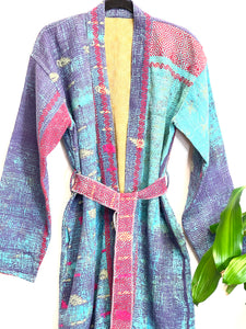 Vintage Sari Kimono Robe