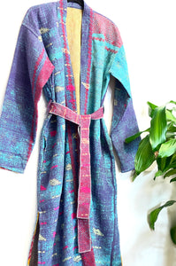 Vintage Sari Kimono Robe