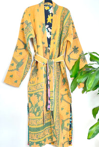 Vintage Kantha Kimono Robe