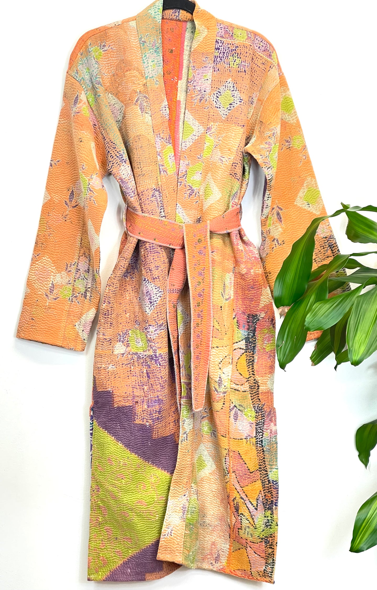 Vintage Kantha Kimono Robe