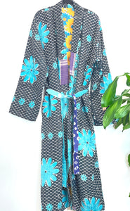 Vintage Kantha Kimono Robe