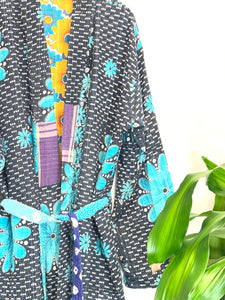 Vintage Kantha Kimono Robe