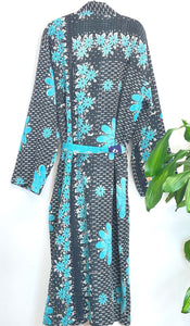 Vintage Kantha Kimono Robe