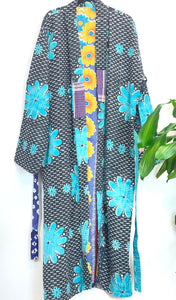 Vintage Kantha Kimono Robe