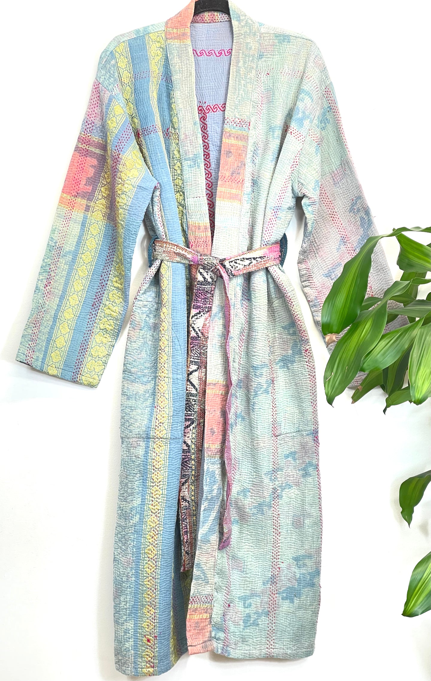 Vintage Kantha Kimono Robe