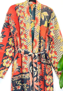 Vintage Kantha Kimono Robe