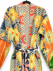 Vintage Kantha Kimono Robe