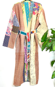 Vintage Kantha Kimono Robe