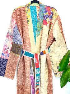 Vintage Kantha Kimono Robe