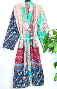 Vintage Kantha Kimono Robe