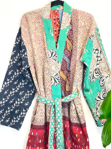 Vintage Kantha Kimono Robe