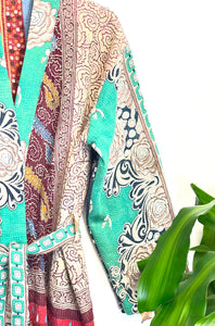 Vintage Kantha Kimono Robe