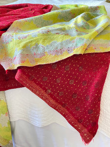 Vintage Sari Kantha Quilt