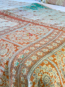 Vintage Sari Kantha Quilt