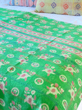 Load image into Gallery viewer, Vintage Sari Kantha Quilt
