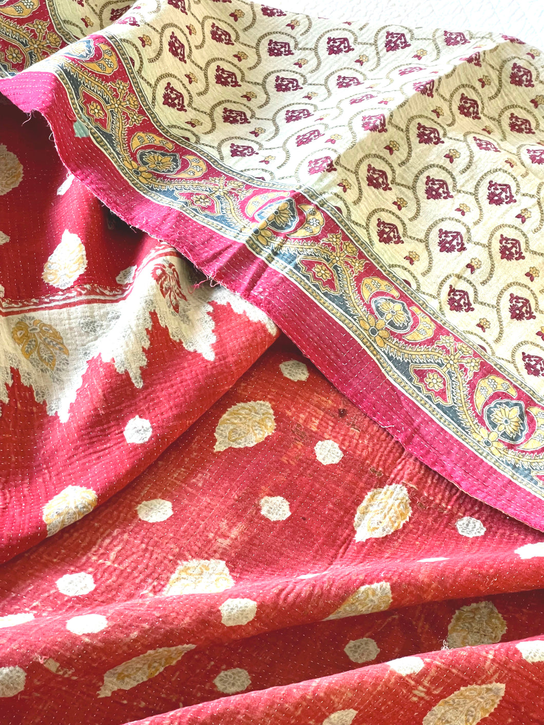 Vintage Sari kantha Quilt