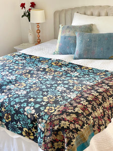 Vintage Sari kantha Quilt