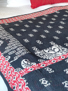 Vintage Sari Kantha Quilt