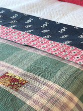 Load image into Gallery viewer, Vintage Sari Kantha Quilt
