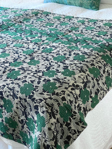 Vintage Sari Kantha Quilt