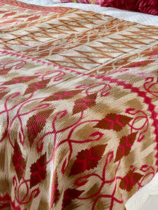 Vintage Sari Kantha Quilt