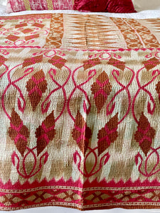 Vintage Sari Kantha Quilt