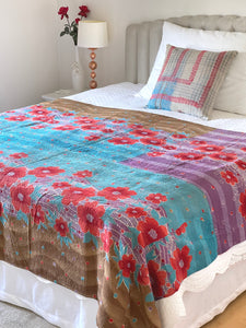 vintage Sari Kantha Quilt