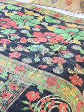 Load image into Gallery viewer, Vintage Sari kantha Quilt
